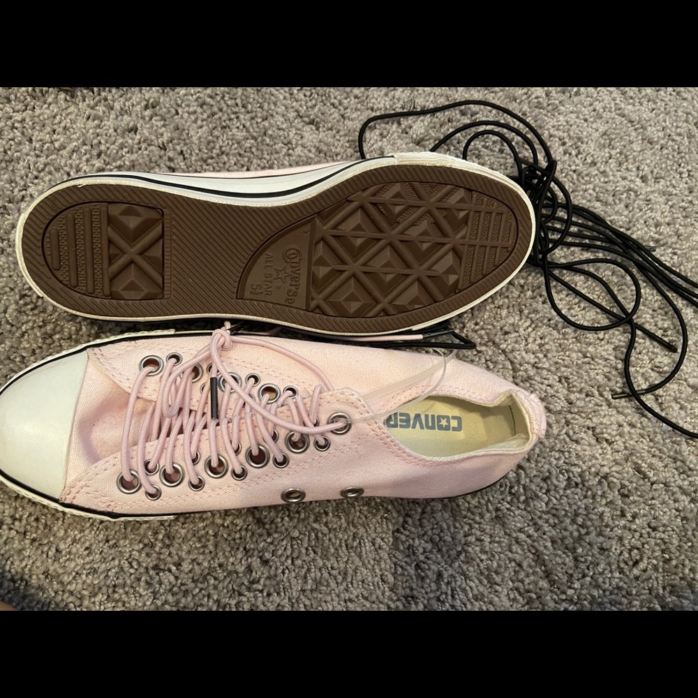 Converse all star.  Multi eyelet.  Brand new pink elastic laces